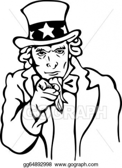 Stock Illustration - Uncle sam line drawing. Clipart ...