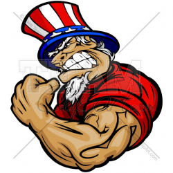 Strong Uncle Sam Clipart Image. Easy to Edit Vector Format.