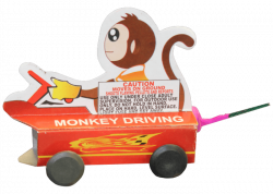 Wisconsin Fireworks Store Monkey Driving Car, Uncle Sam's Fireworks