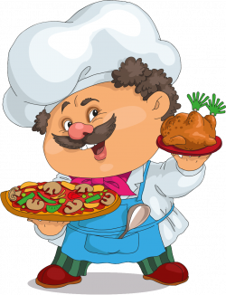 The Fat Big Uncle Catering Trade Chef Cartoon Background Vector ...