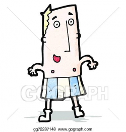 Vector Stock - Cartoon happy man in socks and underwear ...