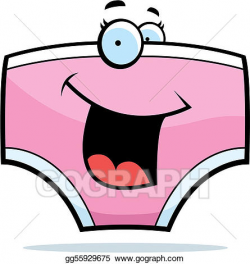 Vector Art - Pink underwear smiling. Clipart Drawing ...