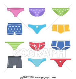 Vector Stock - Colorful underpants set. Stock Clip Art ...