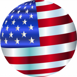 Clipart - USA Flag Sphere Enhanced 2