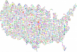Clipart - Prismatic Ripples America States And Capitals Word Cloud ...