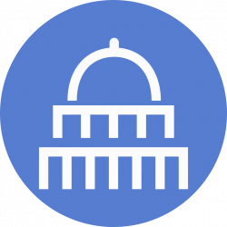Election United States Capitol Outline Icon | Circle Blue Election ...