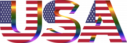 USA Flag Typography Prismatic No Background Icons PNG - Free PNG and ...