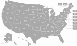 United States Map Labeled Abbreviations - netwallcraft.com