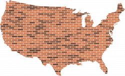 Clipart - United States Map Bricks