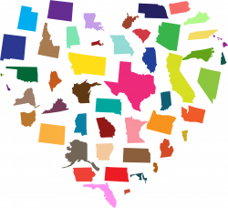 Clipart - Heart United States
