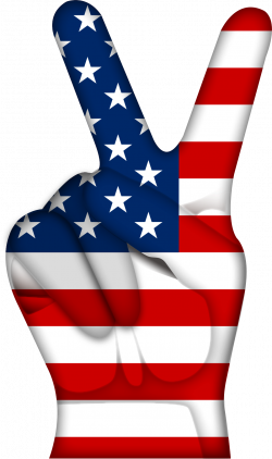 V sign Computer file - Vector American flag gesture 949*1605 ...