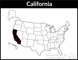 United States Black White Outline Map Clip Art Graphics - Illustrations