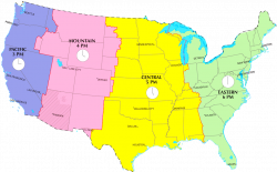 Us Time Zones Map, Current Local Time In Usa in United States Time ...