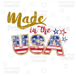 Made in the USA Title SVG Cut File & Clipart
