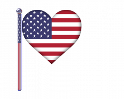Free photo Flag Pole Glossy Art America Usa 3d Flag Heart - Max Pixel