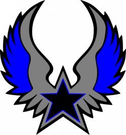 Blue Grey Star Emblem Clip Art at Clker.com - vector clip art online ...