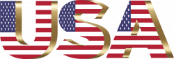 Clipart - USA Flag Typography Copper No Background
