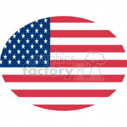 The American Flag With White Stars Over Blue And Rows Of Red Oval clipart.  Royalty-free clipart # 379025