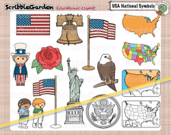 USA National Symbols ClipArt