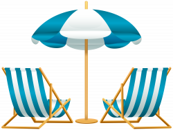 Beach Umbrella with Chairs Free PNG Clip Art Image | Gallery ...