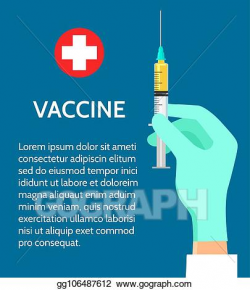 EPS Illustration - Vaccine medicine poster. Vector Clipart ...