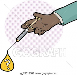 Clip Art Vector - Question inside vaccine droplet. Stock EPS ...