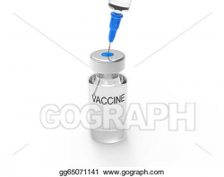 Clipart - Syringe and vaccine bottle on white background ...