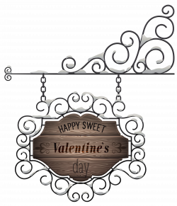 Happy Valentine's Day Sign Transparent PNG Clip Art Image | Gallery ...