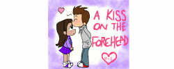 Finchel Valentine: Kiss on the Forehead by gleefulchibi on DeviantArt