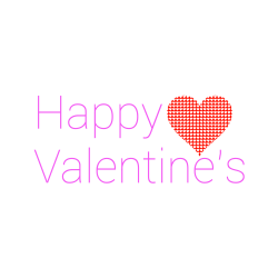 Happy Valentine's Modern Purple Text transparent PNG - StickPNG