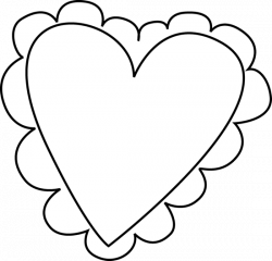 Black and White Valentine's Day Heart Clip Art - Black and ...