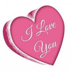 Valentines Day Pink Heart with Lace PNG Clipart Picture ...
