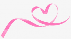 Valentine's Day Ribbon Heart Clip Art - Pink Ribbons Png ...