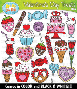 Valentine's Day Sweet Treats Clipart {Zip-A-Dee-Doo-Dah Designs}