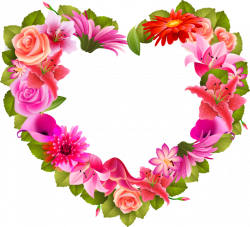 Heart Flower Valentine's Day Clip art - Heart-shaped wreath pattern ...