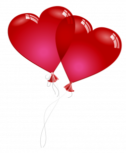 Red Valentine Heart Baloons PNG Clipart Picture | Gallery ...