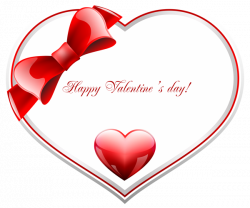 Red and White Happy Valentine's Day Heart PNG Clip Art Image | В ...