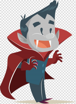 Cartoon Animation Halloween Illustration, Happy Vampire ...