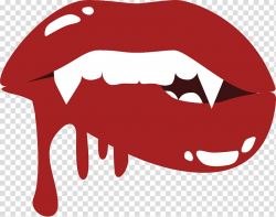 Red lips and white fangs illustration, Count Dracula Vampire ...