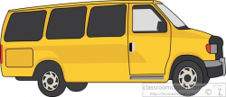 Truck Clipart- yellow-passenger-van-clip-art-090991 - Classroom Clipart