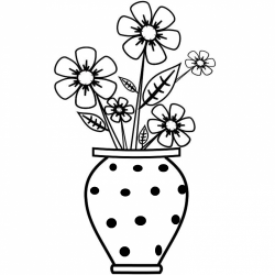 Vase Clipart Black And White | Free download best Vase ...