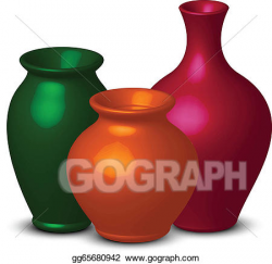 Vector Art - Colorful vases. Clipart Drawing gg65680942 ...