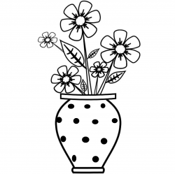 Easy Drawings Of Flowers In A Vase Easy Flower Vase Drawing ...