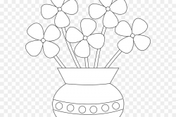 Easy Flower Vase Drawing For Kids PNG Vase Drawing Clipart ...
