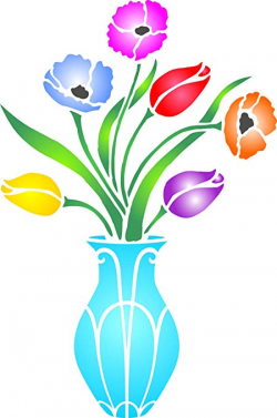 Amazon.com: Flower Bouquet Vase Stencil - (size 10.5