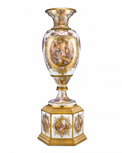 Antique Porcelain, German KPM, Porcelain Vase and Plinth | M.S. Rau ...