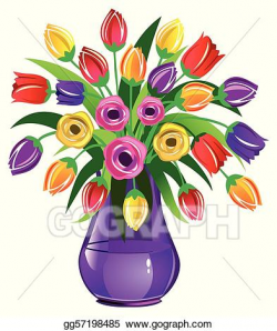 Vector Clipart - Spring flowers. Vector Illustration ...