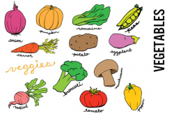 Vegetables Doodle Clip Art ~ Illustrations ~ Creative Market