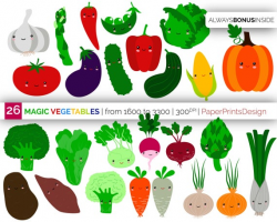 26 kawaii baby vegetables clipart, kawaii veggies, cute veggies, vegetable  clipart, healthy food clipart, card making, instant download, png