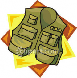 Fishing Or Hunting Vest - Royalty Free Clipart Picture